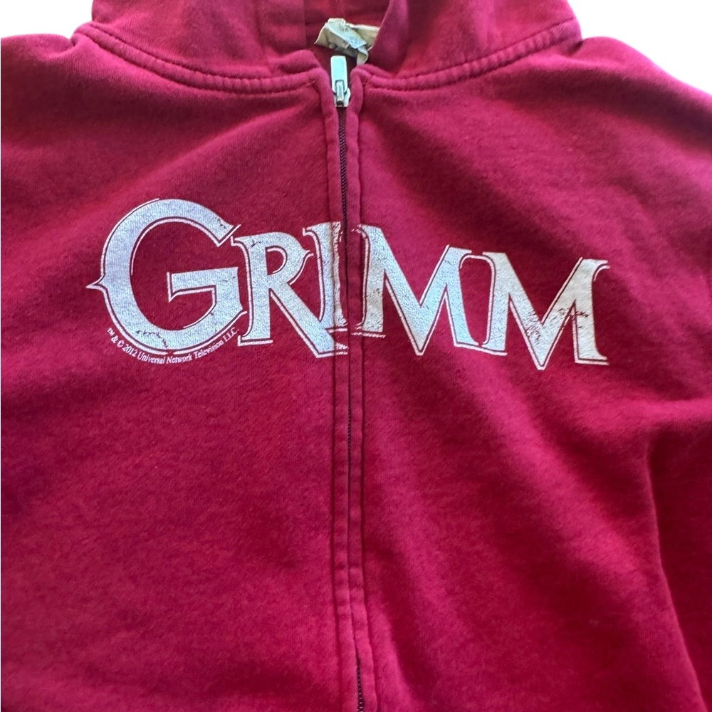 Red “Grimm”‎ Zip-Up Hoodie – Kids Size (Unisex) - Picture 4 of 5
